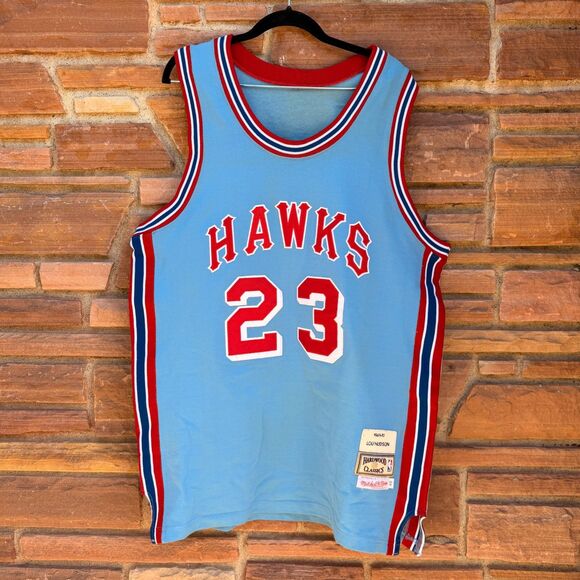 Mitchell & Ness “Sweet Lou” Hudson Hawks #23 Authentic Jersey Sz 46S Rare Jordan